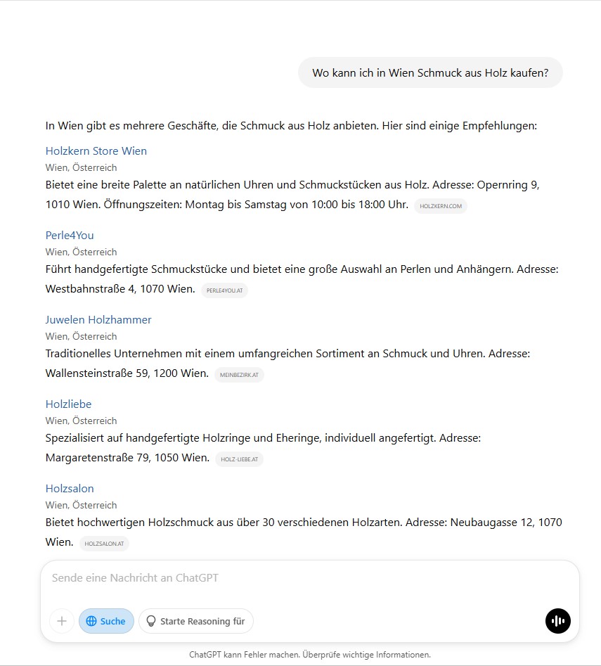 ChatGPT Screenshot Suchanfrage 